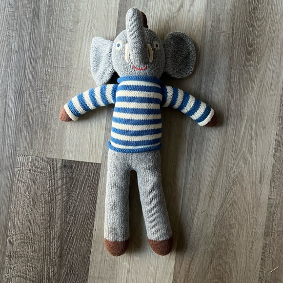 BlaBla Rivier the Elephant Knit Doll Regular 18” Stuffed Animal - Picture 1 of 10